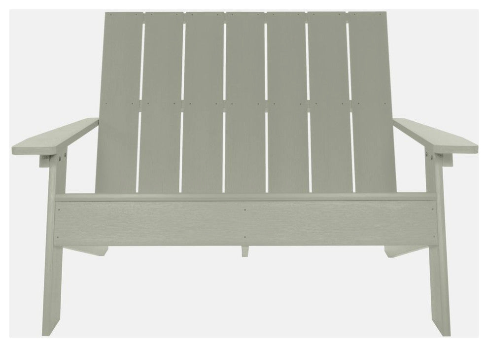 Italica Modern Double Wide Modern Adirondack Chair, Eucalyptus