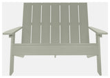 Italica Modern Double Wide Modern Adirondack Chair, Eucalyptus