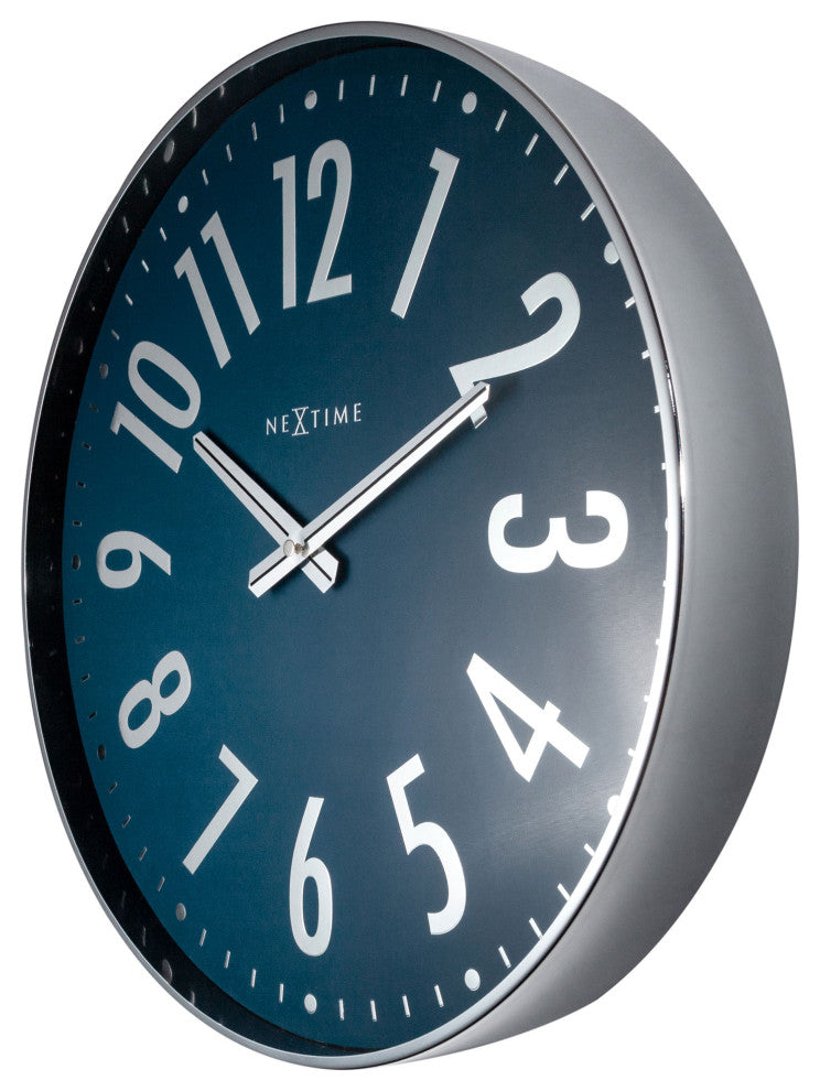 Alchemy 16" Metal Wall Clock, Blue