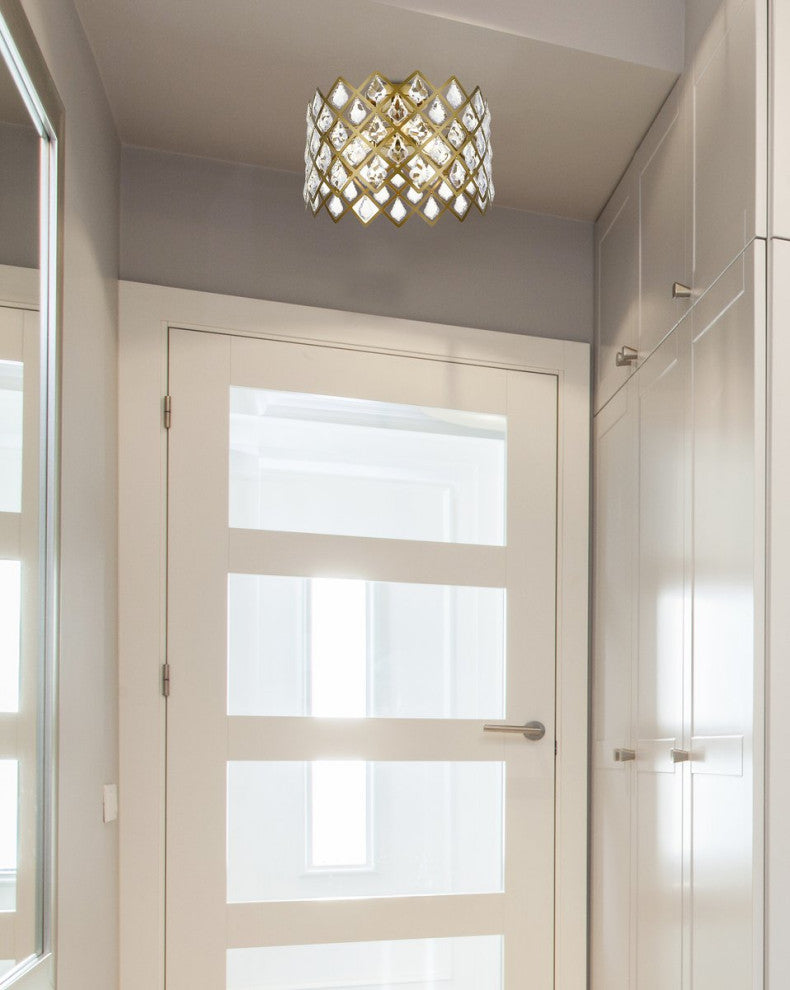 Lacy 13" Flush Mount, Brass