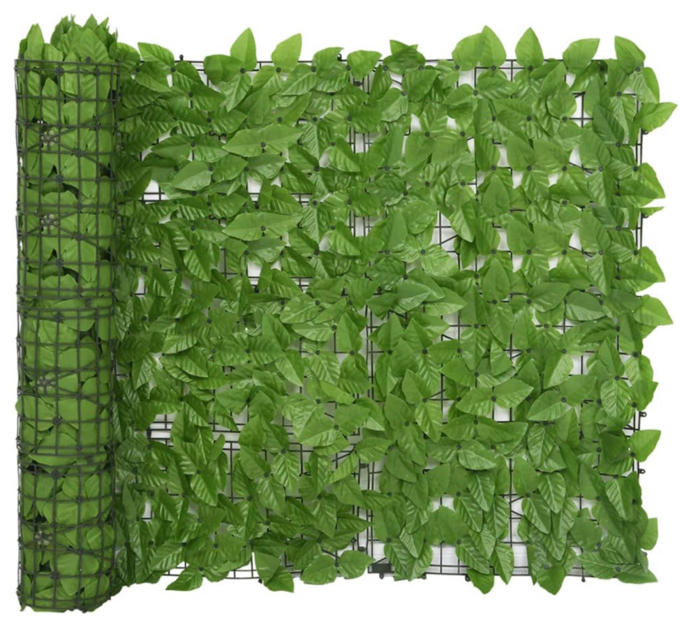 Vidaxl Balcony Screen With Green Leaves 118.1"x39.4"