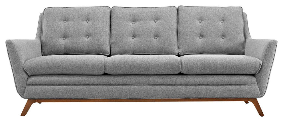 Modern Expectation Gray Beguile Upholstered Fabric Sofa