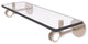 Clearview 16" Glass Shelf with Dotted Accents, Antique Pewter
