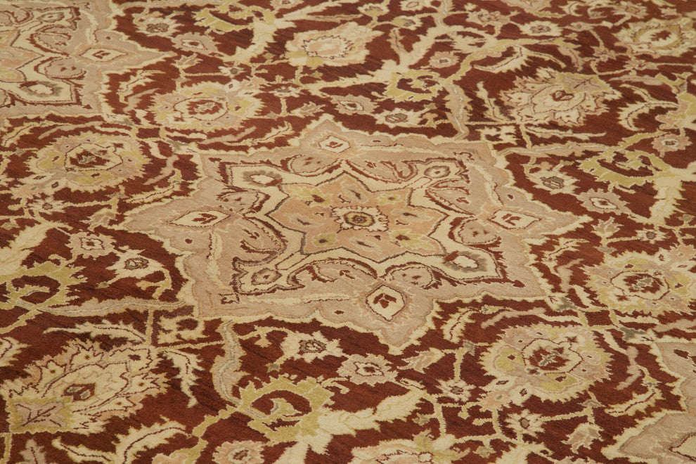 Rug N Carpet - Handmade Oriental 9' 11" x 13' 10" One-of-a-Kind Oushak Area Rug