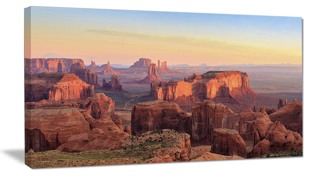 Hunts Mesa Panorama, Large landscape Canvas Art Print, 60"x28"