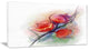 Soft Floral Watercolor on Splashes, Large Floral Canvas Art Print, 32"x16"