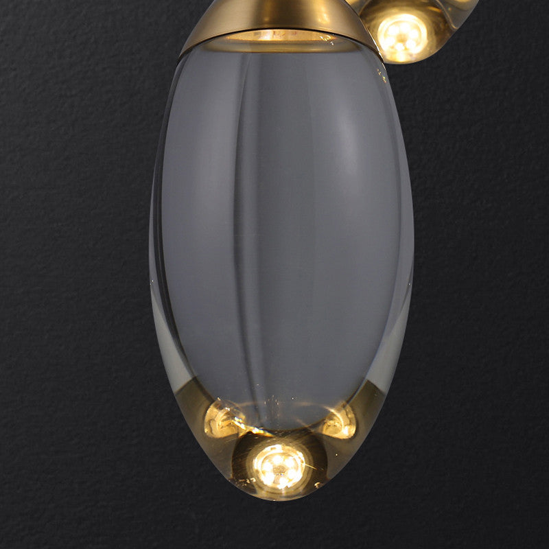 MIRODEMIÂ® Bergeggi | Copper Crystal Pendant Light in the Shape of Balls, Warm Light