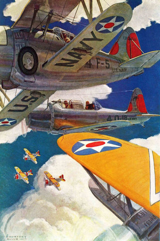 "U.S. Navy" Painting Print on Wrapped Canvas