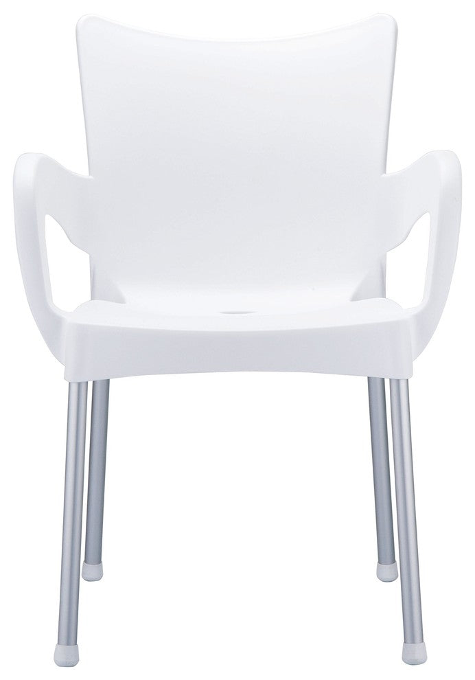 Compamia Romeo Outdoor Dining Armchairs, Set of 2, White