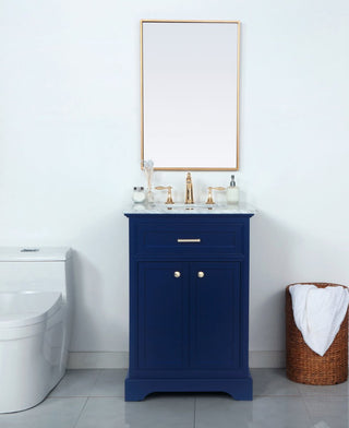 Amber Single Bathroom Vanity, Blue, Blue, 24"