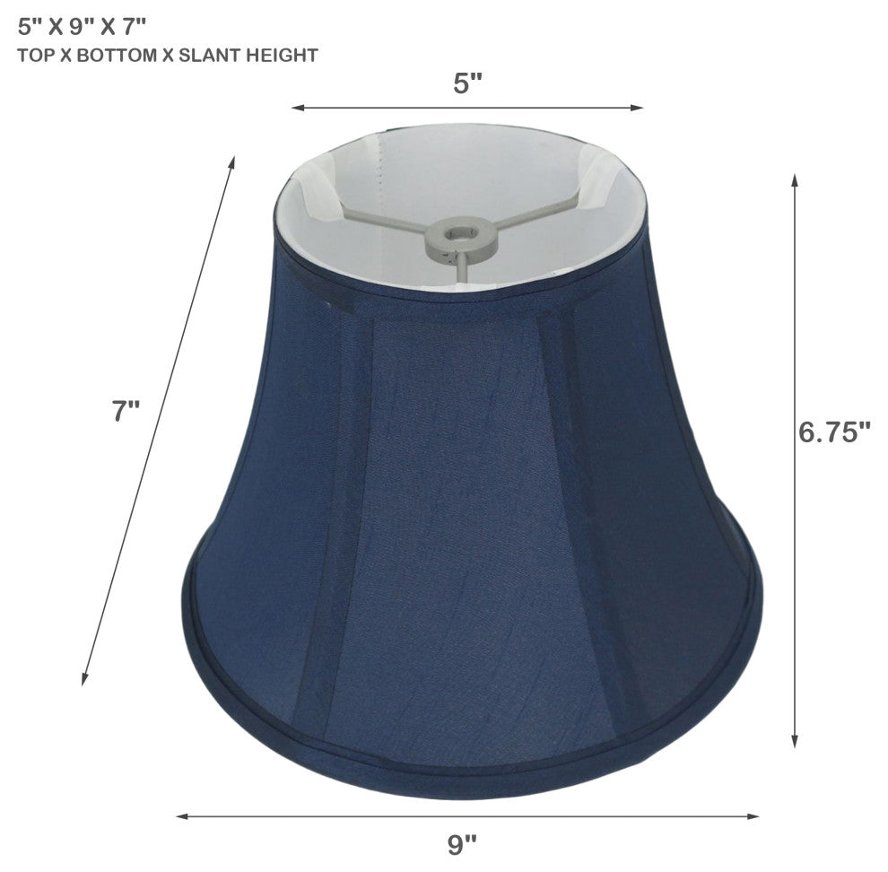 Bell Lamp Shade, 5x9x7", Navy Blue, Single