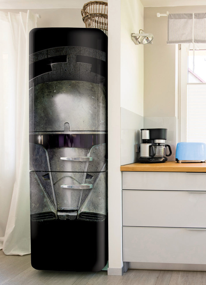 Grey Star Wars Mandalorian Helmet Peel & Stick Wallpaper Mural