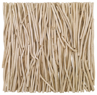 Uttermost 04352 Gathered Teak Square Bleached Wood Wall Decor