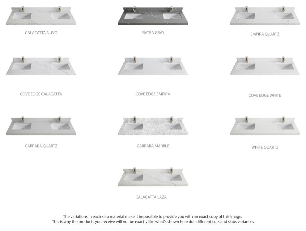 Boston 60 Double Bathroom Vanity in White 1.5" White Quartz