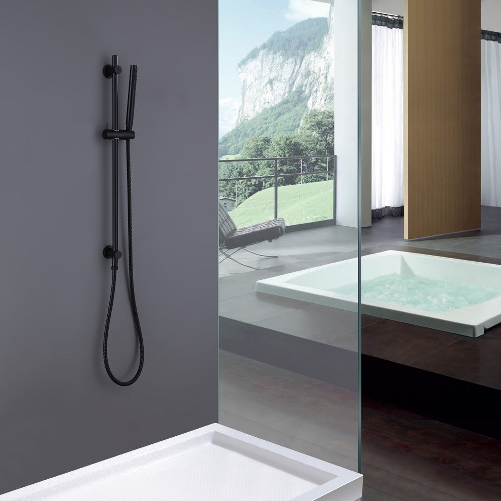 Wall Mounted Handheld Shower with Slide Bar-Less Rough-in Valve
