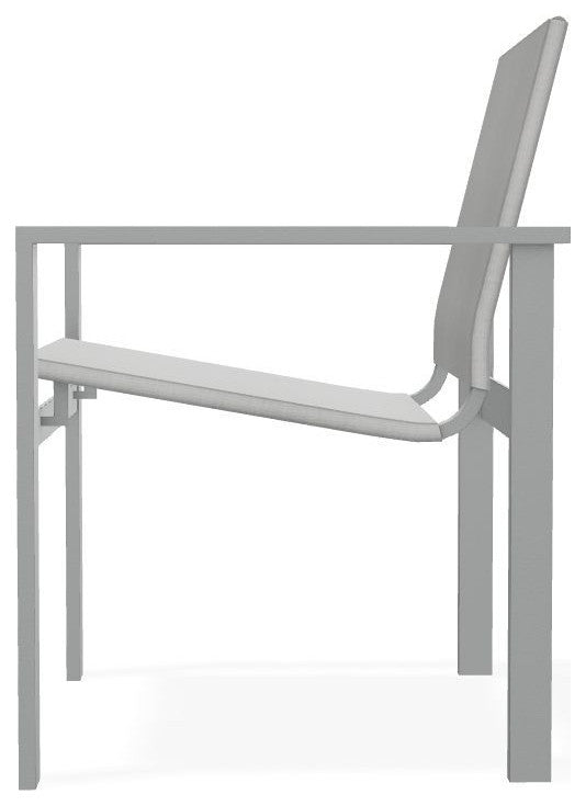Tribeca Sling Outdoor Stackable Armchair, Alloy/Graphite
