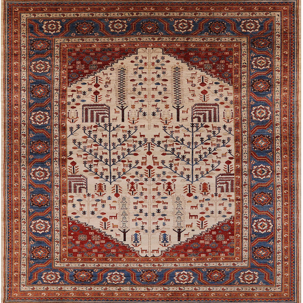 Ahgly Company Indoor Square Mid-Century Modern Area Rugs, 6' Square