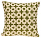 18" X 7" X 18" Transitional Beige Printed Pillow Cover With Down Insert