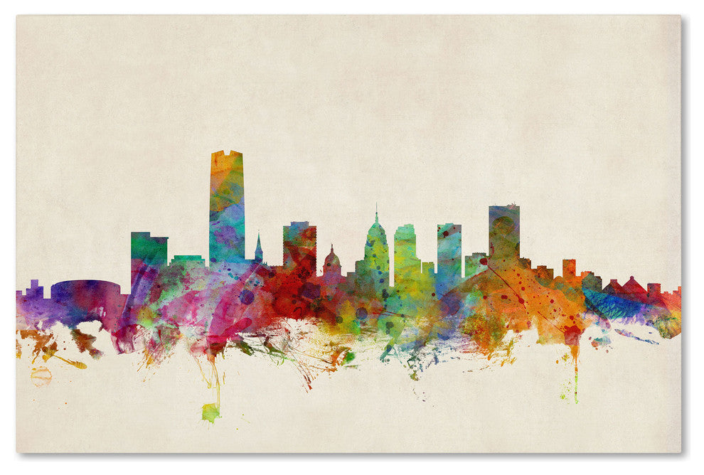 'Oklahoma City Skyline' Canvas Art by Michael Tompsett