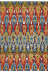 Unique Loom Ikat Outdoor Rug, Multicolored, 5'3"x8'