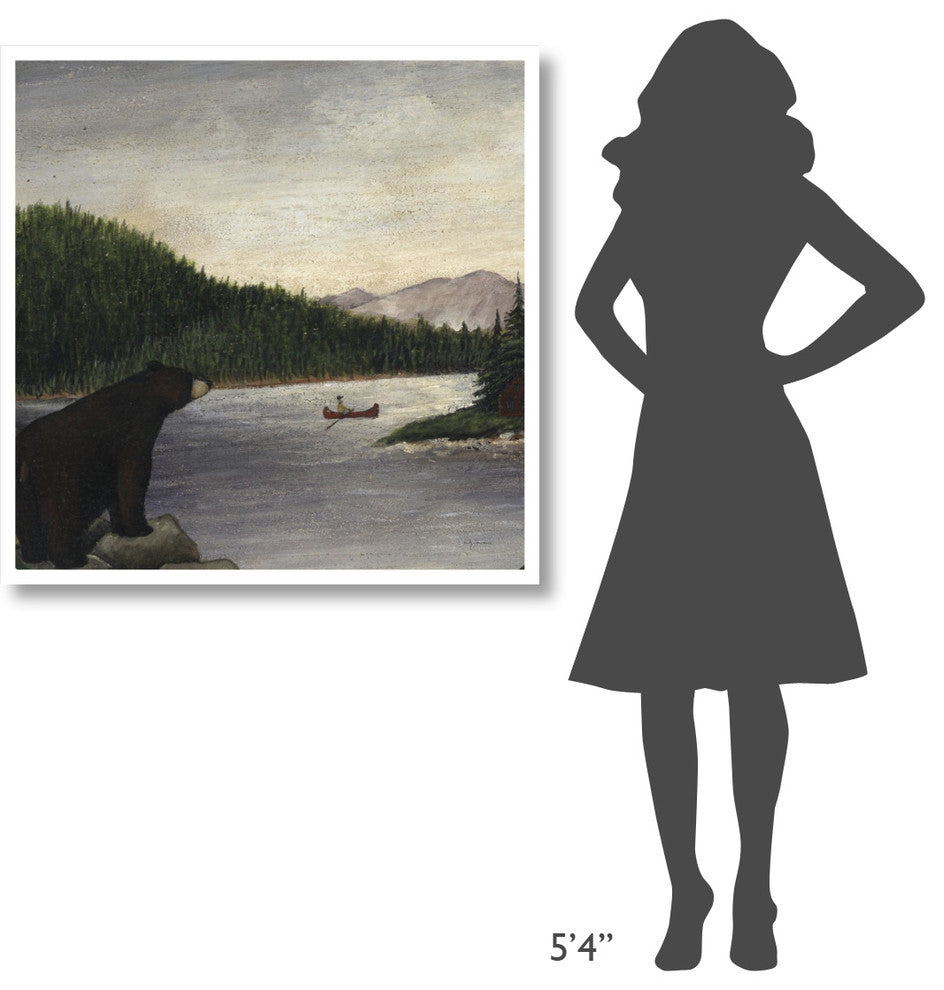"North Woods Bear II" Digital Paper Print by David Carter Brown, 38"x38"