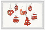 "Christmas Baubles II" Framed Painting Print, 12x8