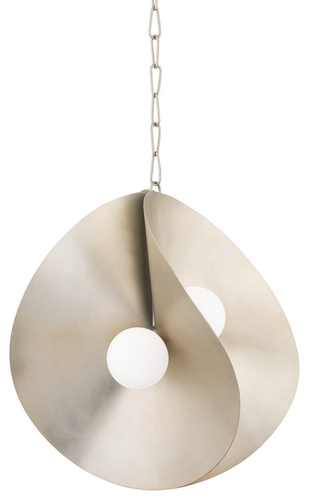 Corbett Lighting 330-24 Peony 4 Light 24"W Abstract Pendant - Warm Silver Leaf