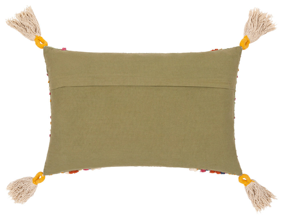 Surya Mystic Dusty Sage Pillow Shell With Polyester Insert 14"H X 22"W