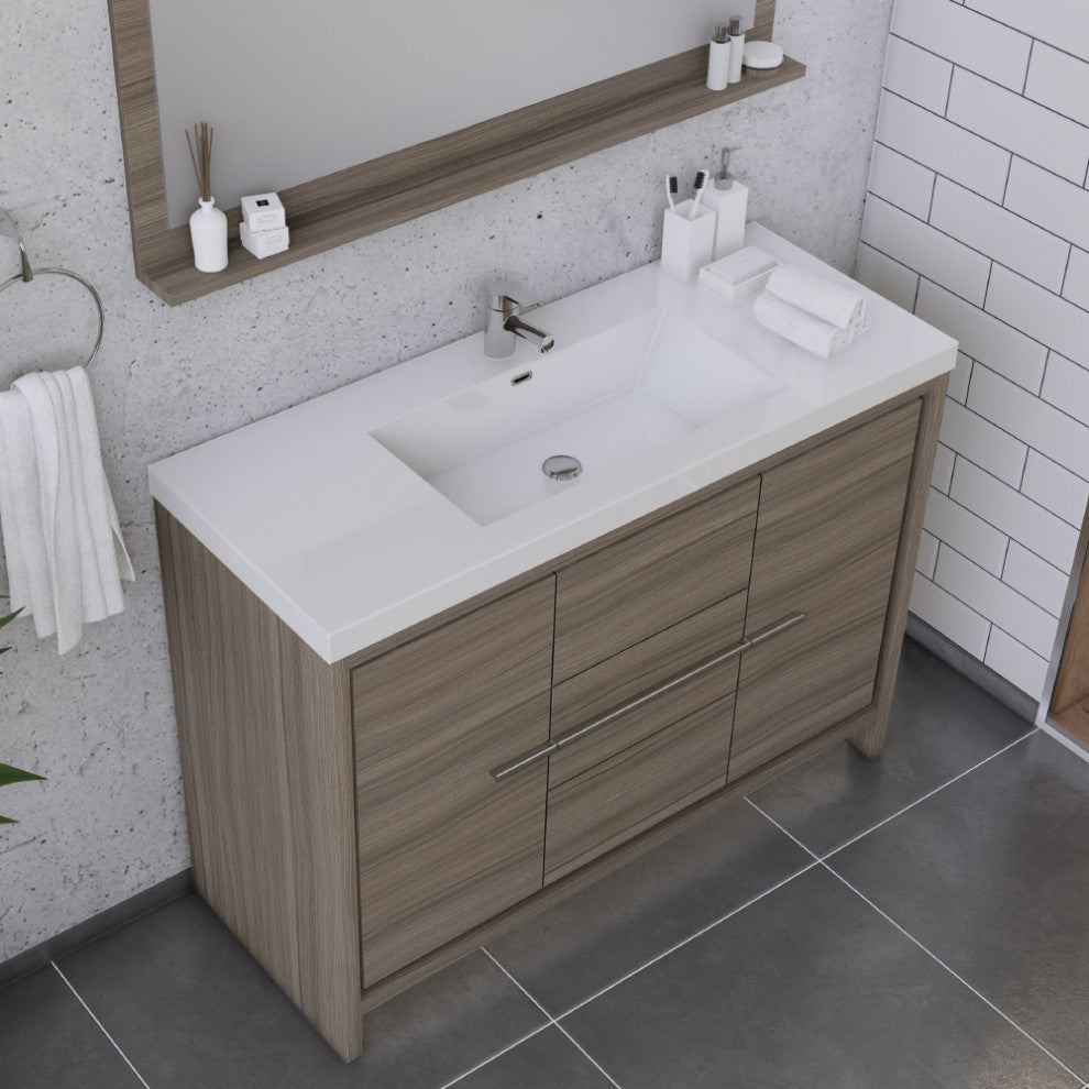 Sortino 48" Bathroom Vanity With Sink, Gray