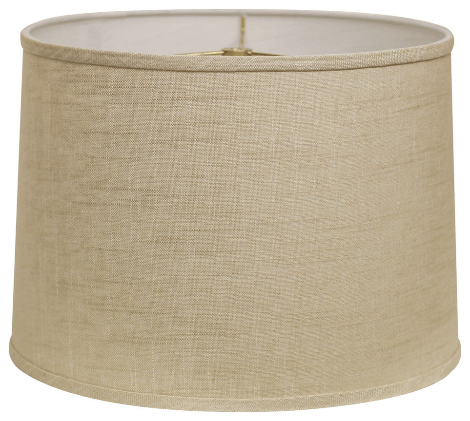 14" Light Wheat Throwback Drum Linen Lampshade