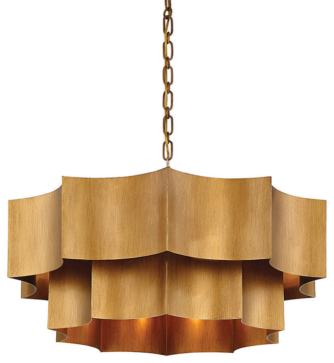 Shelby 6-Light Pendant, Gold Patina