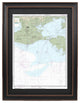 Nautical Chart, Vermilion Bay and Approaches, Framed