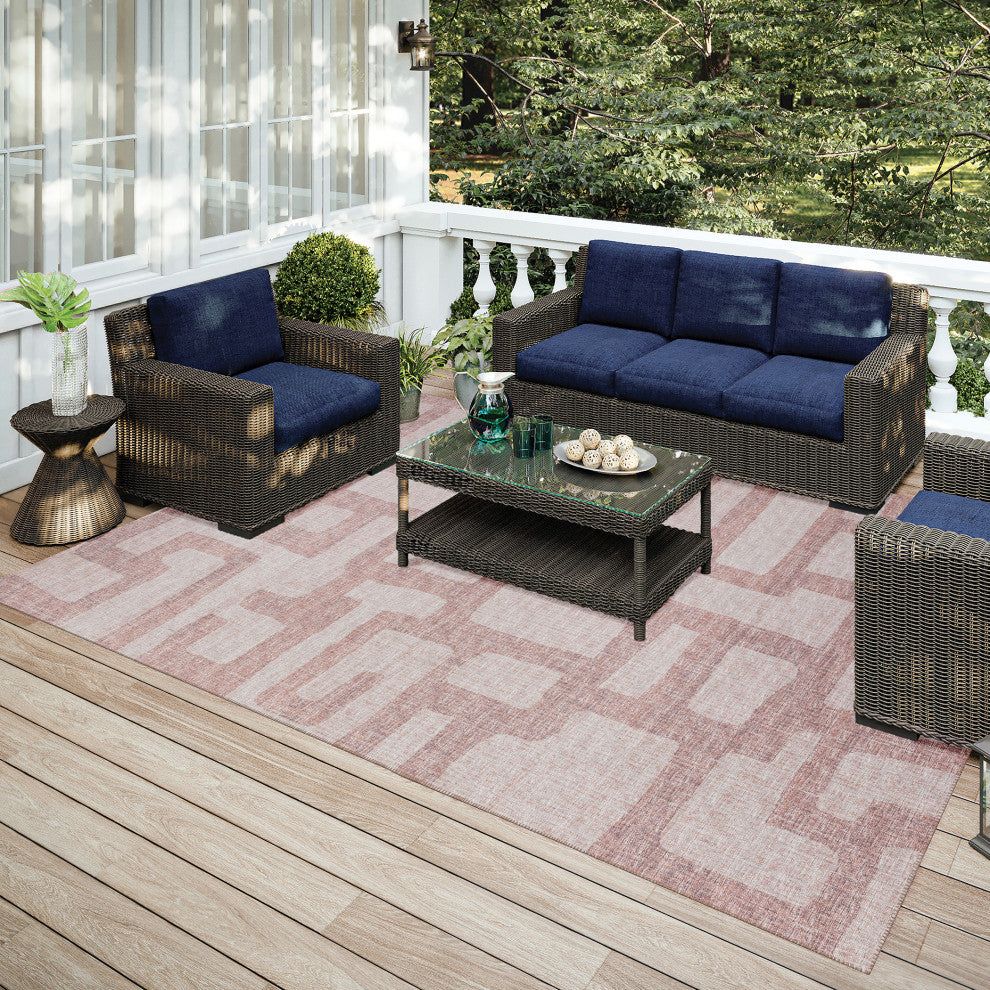 Indoor/Outdoor Sedona SN4 Taupe Machine Washable 3' x 5' Rug