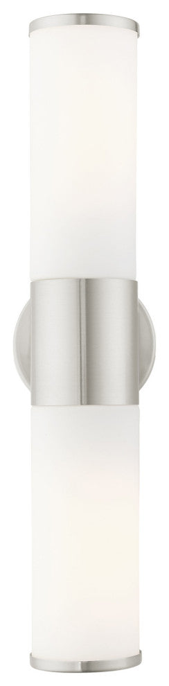 Brushed Nickel Contemporary, Minimal, Urban, Clean Vanity Sconce