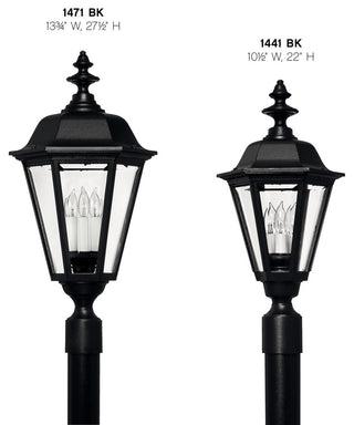 Hinkley Lighting H1441 Manor House 3 Light 22\" Tall Post Light - Black