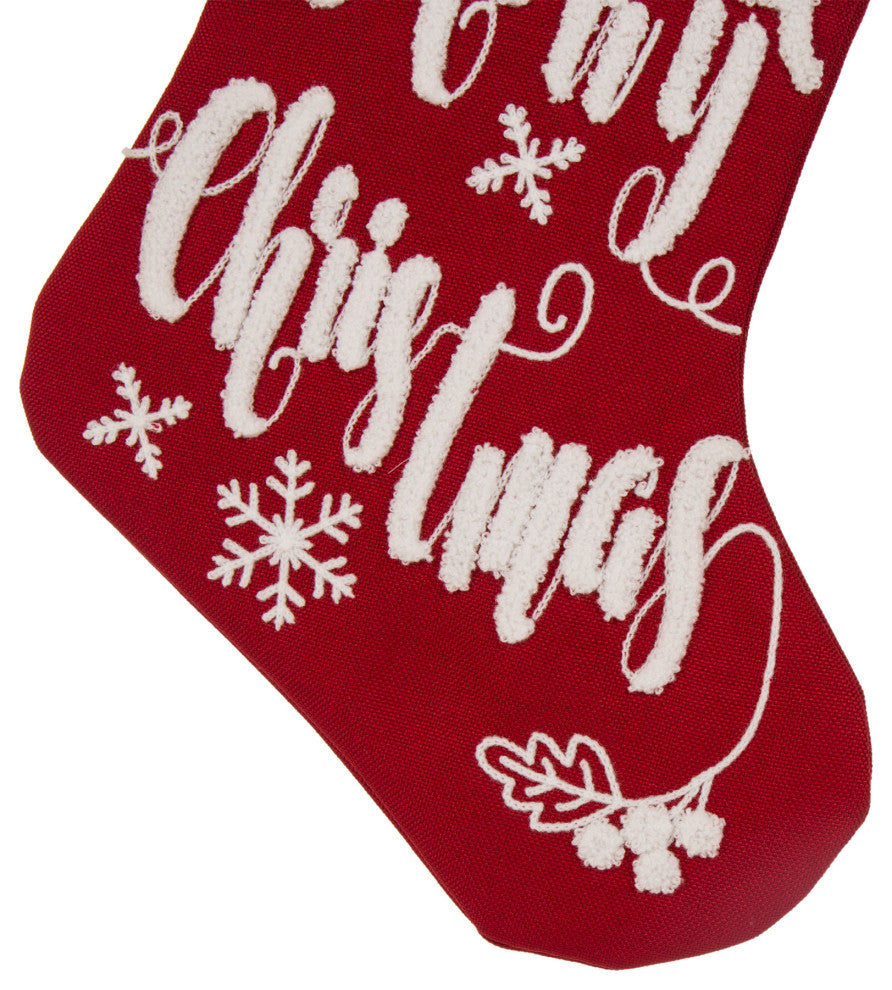 Set of 3 Fabric Christmas Decoration, Stocking and Tree Skirt