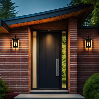 Home Living 7" Outdoor Wall Sconce, Black