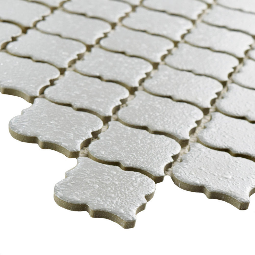 Hudson Tangier Mosaic Floor and Wall Tile, Crystalline Grey