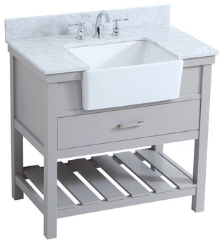 Home Living 22" Farmhouse Grey-Light Bathroom Vanity