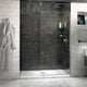 Linea 34"x72" Open Entry Design, Frameless Shower Door, Chrome