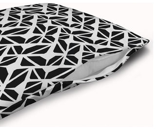 Kaleidoscope Graffiti Accent Pillow With Removable Insert, Black, 18"x18"