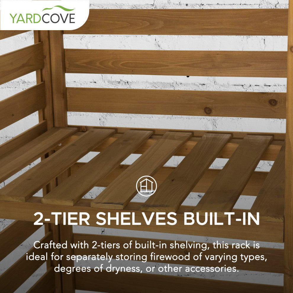 Sunjoy Highwood Cedar Firewood Storage