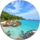 Summer Sea In Thailand, Landscape Photo Round Wall Art, 36"