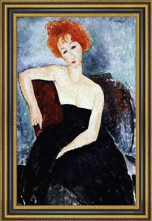 Amedeo Modigliani Young Redhead an Evening Dress