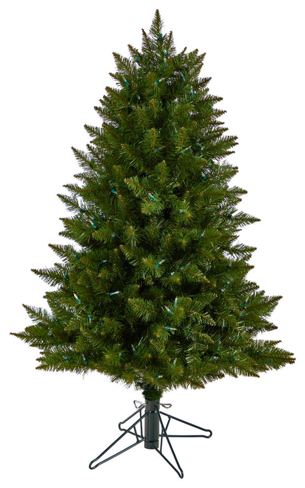 4' Vermont Spruce Artificial Christmas Tree With 200 Color Changing LED Lights