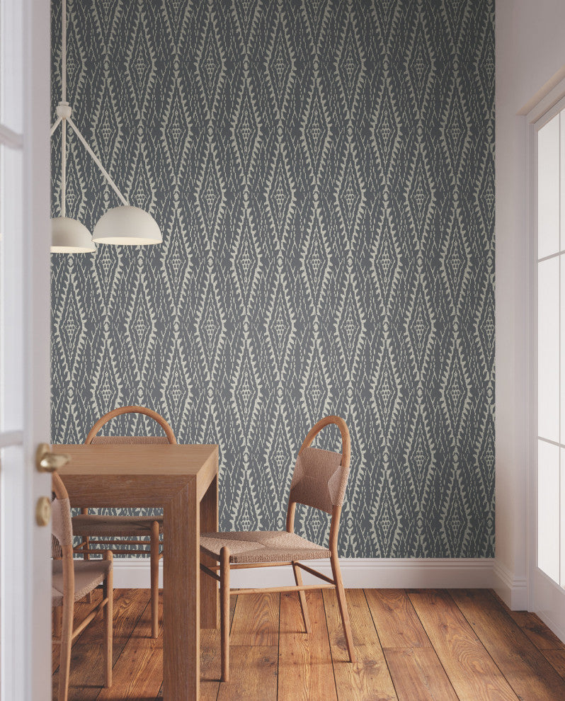 Rousseau Paperweave Charcoal Wallpaper