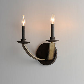 Maxim 20341 Basque 2 Light 13" Tall Wall Sconce - Driftwood / Anthracite
