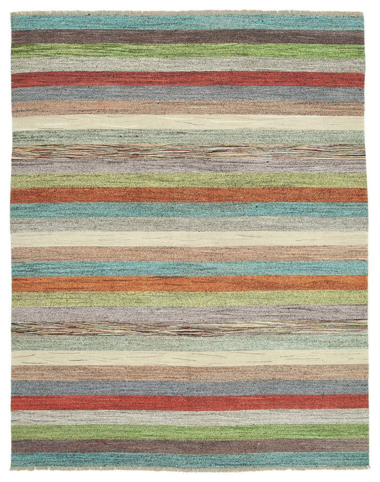 Rug N Carpet - Hand-knotted Turkish 8' 0'' x 10' 6'' Unique Wool Kilim Rug