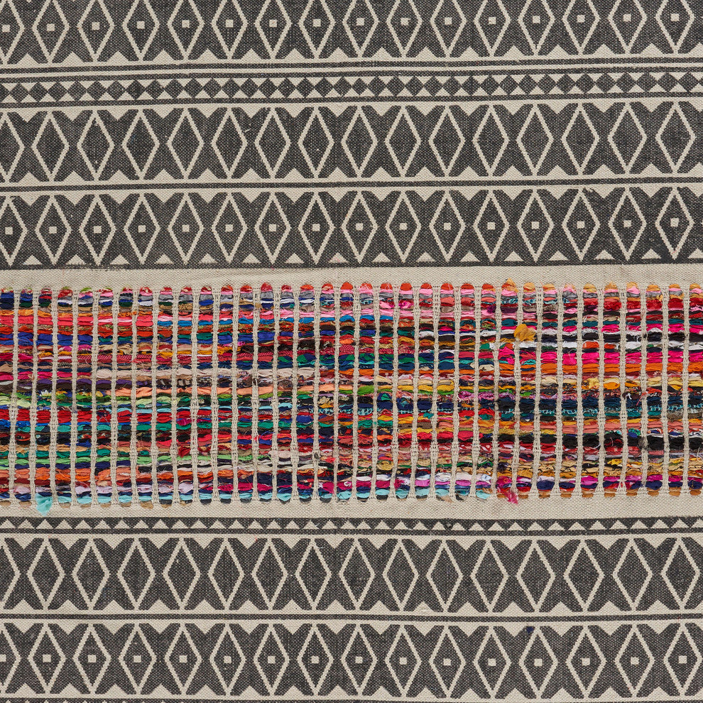 Ox Bay Von Ace Multi Chindi Flatwoven Area Rug, 5' x 7'