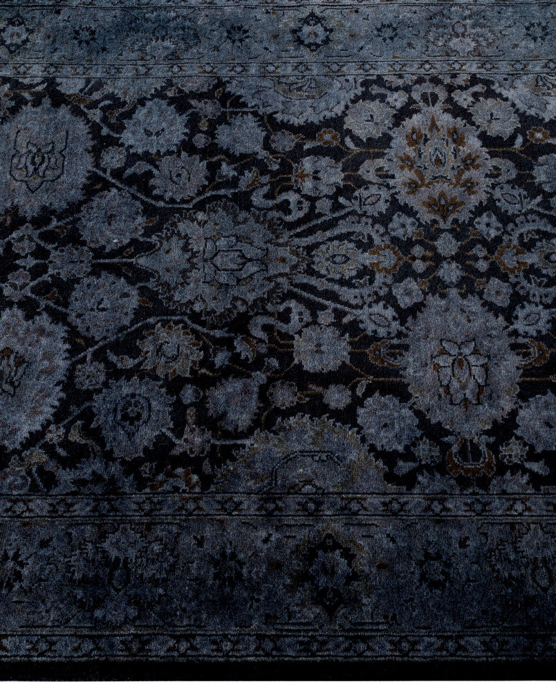 Overdyed One-of-a-Kind Hand-Knotted Area Rug Gray, 2' 7" x 18' 2"